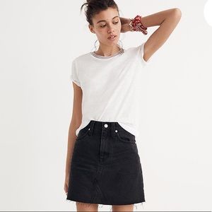 Madewell Denim Frisco Mini Skirt in Lunar Wash